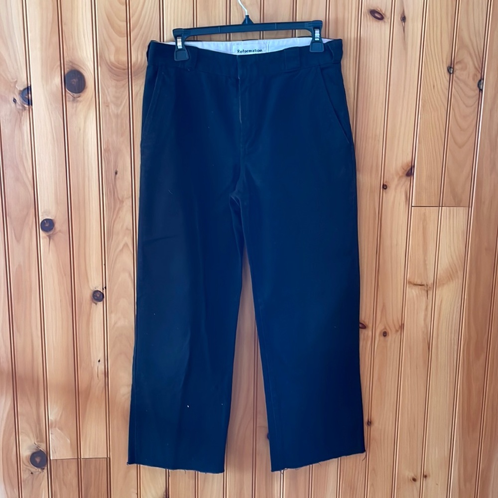 Reformation black trouser